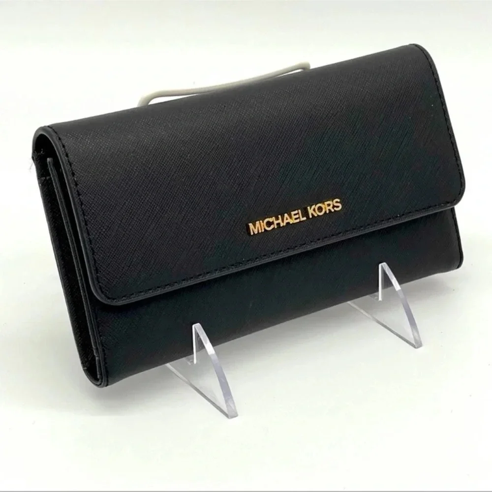 Michael Kors Trifold Wallet Leather Black